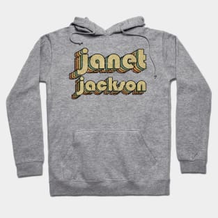 Janet Jackson // Vintage Rainbow Typography Style // 70s Hoodie